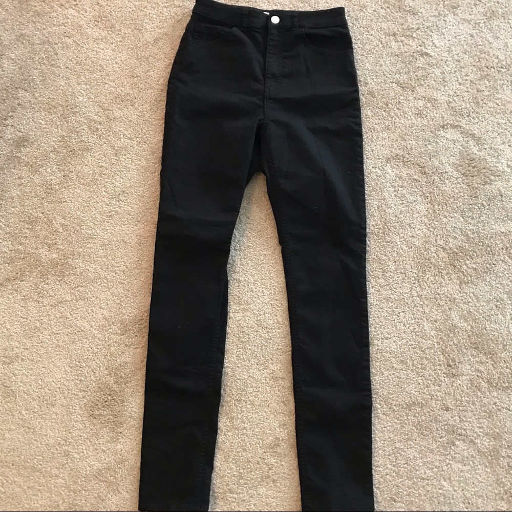 H&M high waisted black skinny jeans